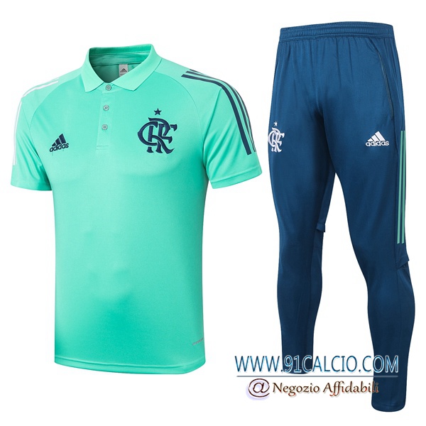 Kit Maglia Polo Flamengo + Pantaloni Verde 2020 2021