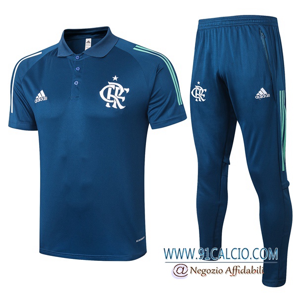 Kit Maglia Polo Flamengo + Pantaloni Blu Royal 2020 2021