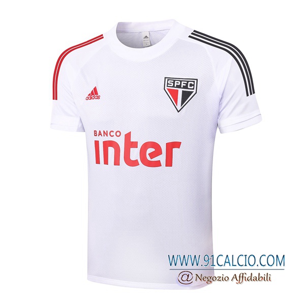 T Shirt Allenamento Sao Paulo FC Bianco 2020 2021