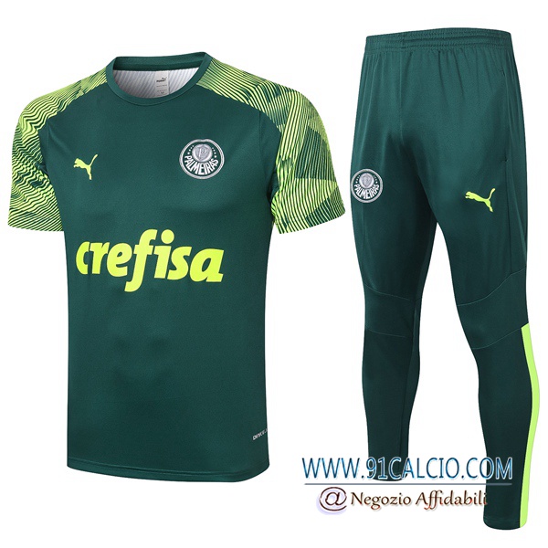 Kit Maglia Allenamento Palmeiras + Pantaloni Verde 2020 2021