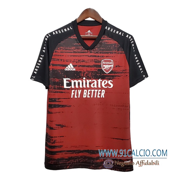 T Shirt Allenamento Arsenal Nero/Rosso 2020 2021