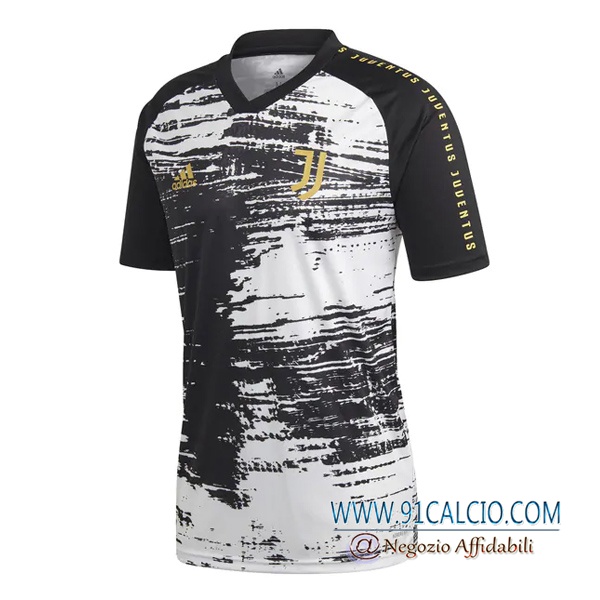 T Shirt Allenamento Juventus Nero/Bianco 2020 2021 | 91calcio