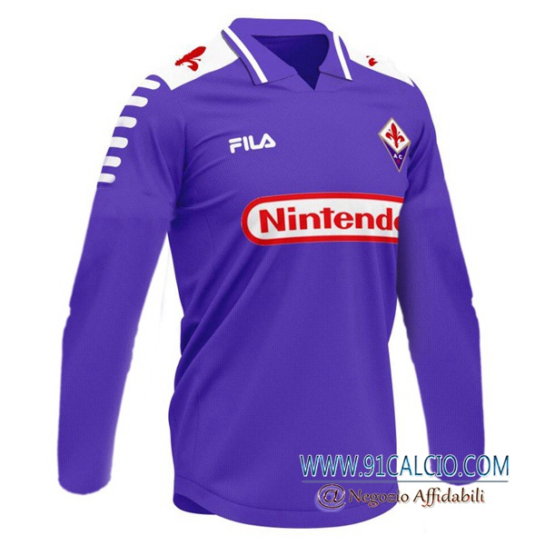 Maglie Calcio ACF Fiorentina Retro Prima Maniche lunghe 1998/1999