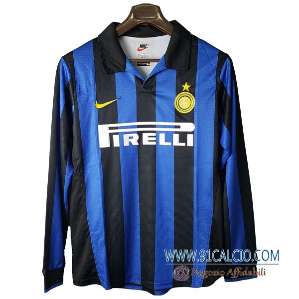 Maglie Calcio Inter Milan Retro Prima Maniche lunghe 1997/1998