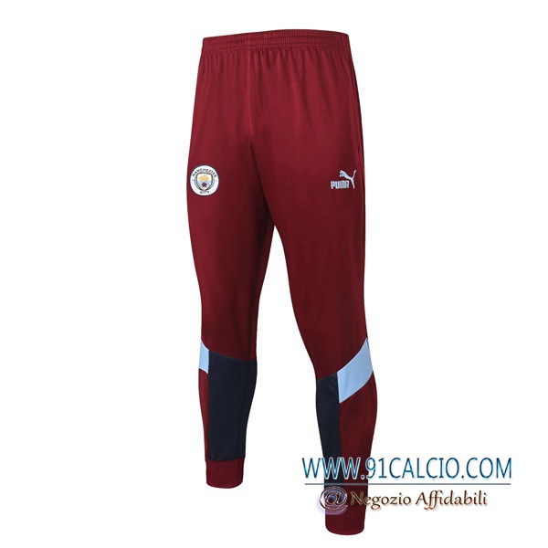 Pantaloni Allenamento Manchester City Rosso 2020 2021 | 91calcio