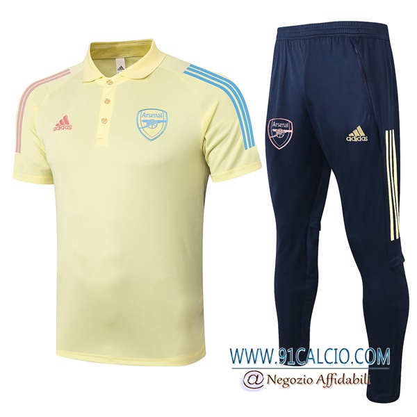 Kit Maglia Polo Arsenal + Pantaloni Giallo 2020 2021