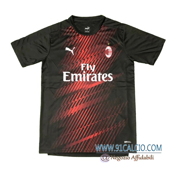 T Shirt Allenamento Milan AC Nero 2020 2021 | 91calcio
