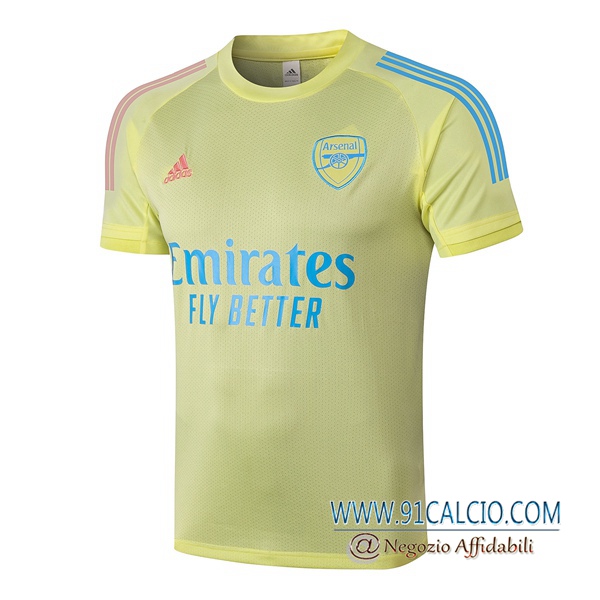 T Shirt Allenamento Arsenal Giallo 2020 2021 | 91calcio
