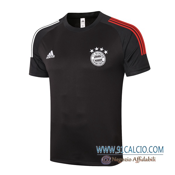 T Shirt Allenamento Bayern Monaco Nero 2020 2021