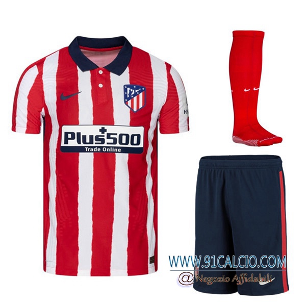 Kit Maglia Atletico Madrid Prima (Pantaloncini+Calzini) 2020 2021