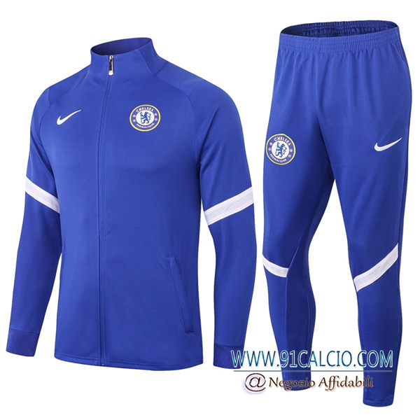 Tuta Allenamento FC Chelsea Blu 2020 2021 Giacca + Pantaloni