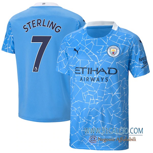 Maglia Calcio Manchester City (Sterling 7) Prima 2020 2021 | 91calcio