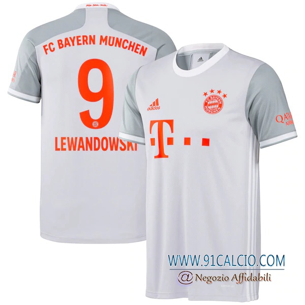 Maglia Calcio Bayern Monaco (Lewandowski 9) Seconda 2020 2021 ...