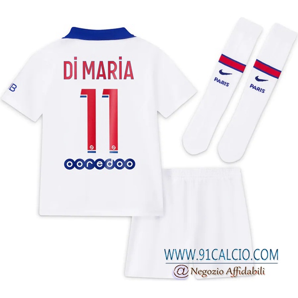Maglia Calcio PSG (Di Maria 11) Bambino Seconda 2020 2021 | 91calcio