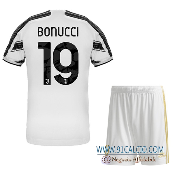 Maglia Calcio Juventus (BONUCCI 19) Bambino Prima 2020 2021 | 91calcio