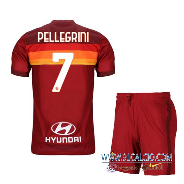 Maglie Calcio AS Roma (PELLEGRINI 7) Bambino Prima 2020 2021