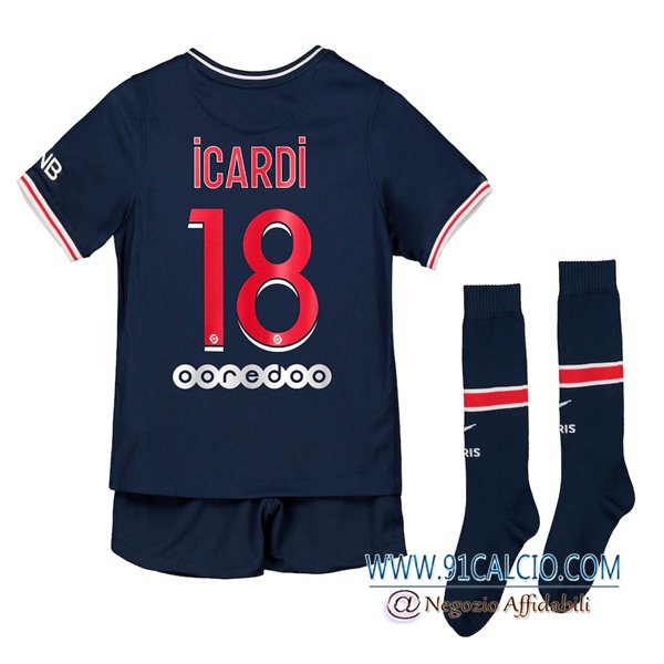 Maglia Calcio PSG (Icardi 18) Bambino Prima 2020 2021 | 91calcio