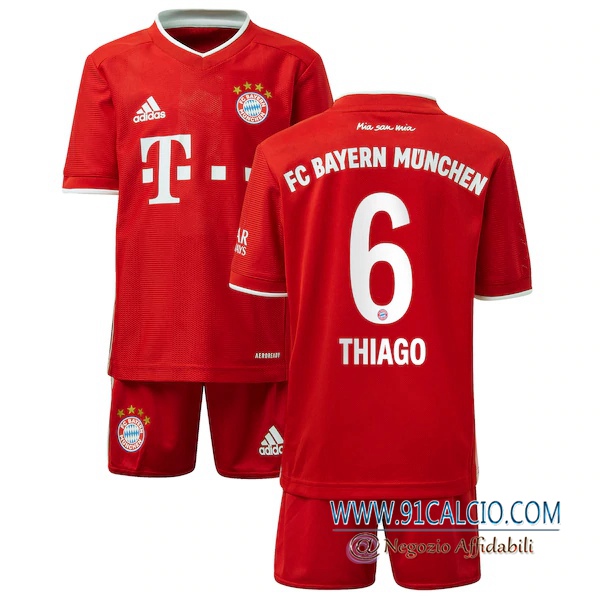 Maglia Calcio Bayern Monaco (Thiago 6) Bambino Prima 2020 2021 ...