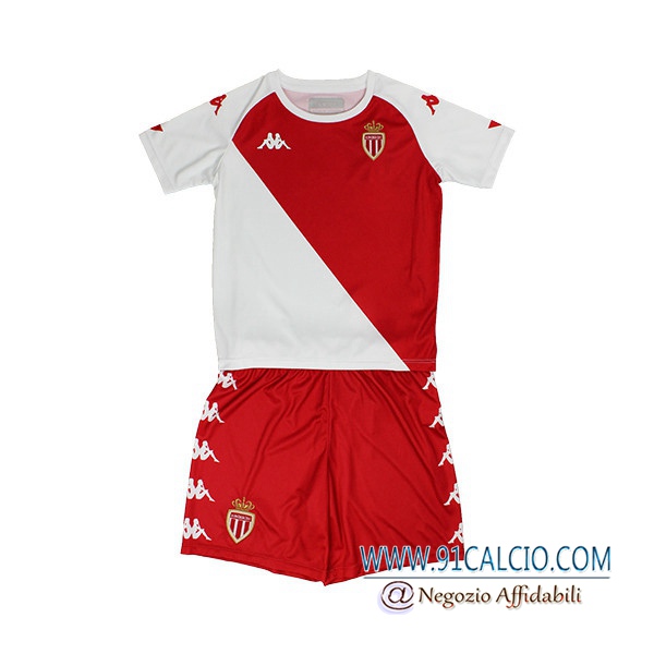 Maglie Calcio AS Monaco Bambino Prima 2020 2021