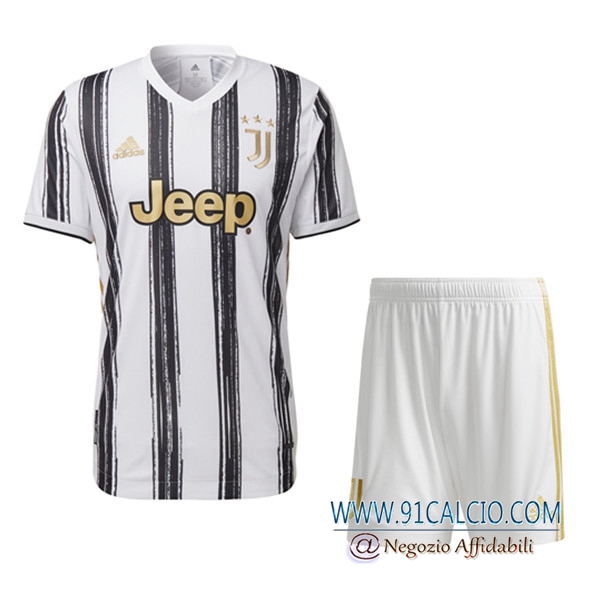 kit Maglie Calcio Juventus Prima + Pantaloncini 2020 2021