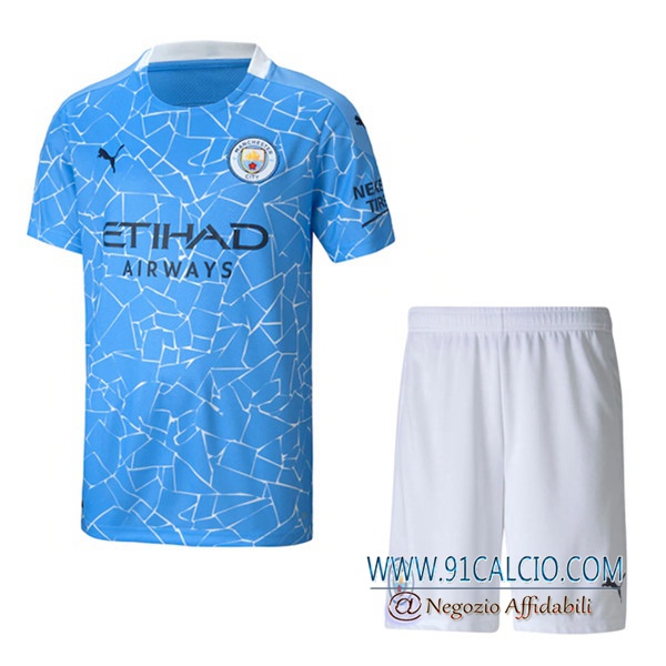 Kit Maglia Manchester City Prima + Pantaloncini 2020 2021