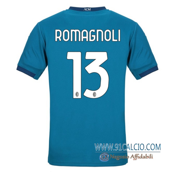 Maglia Calcio Milan AC (ROMAGNOLI 13) Seconda 2020 2021 | 91calcio