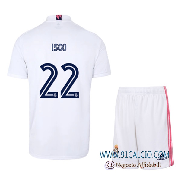 Maglia Calcio Real Madrid (ISCO 22) Bambino Prima 2020 2021 | 91calcio