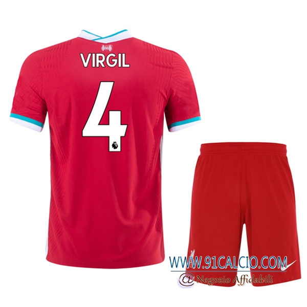 Maglia Calcio FC Liverpool (VIRGIL 4) Bambino Prima 2020 2021 ...