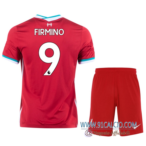 Maglia Calcio FC Liverpool (FIRMINO 9) Bambino Prima 2020 2021 ...
