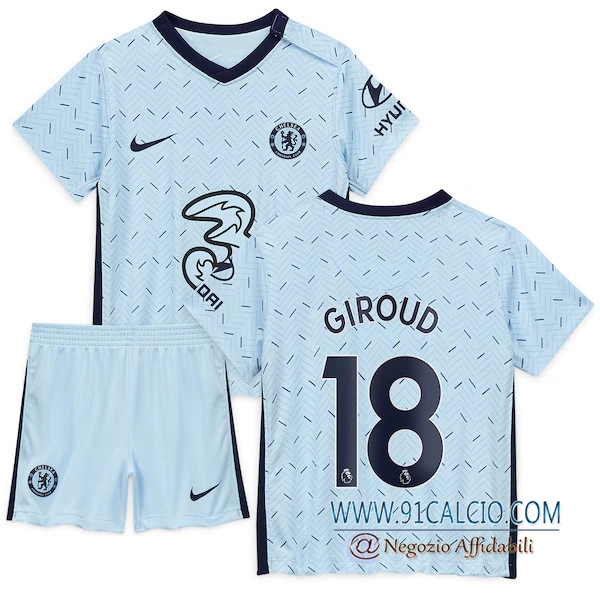 Maglia Calcio FC Chelsea (Giroud 18) Bambino Seconda 2020 2021 ...