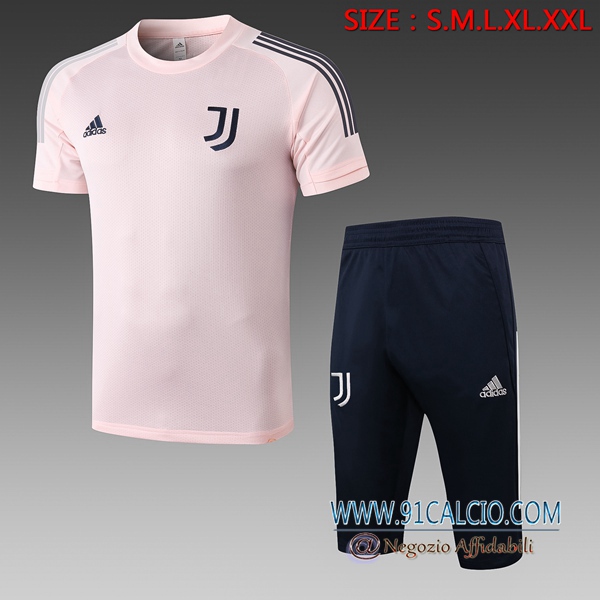 Kit Maglia Allenamento Juventus Pantaloni 3/4 Rosa 2020 2021 ...