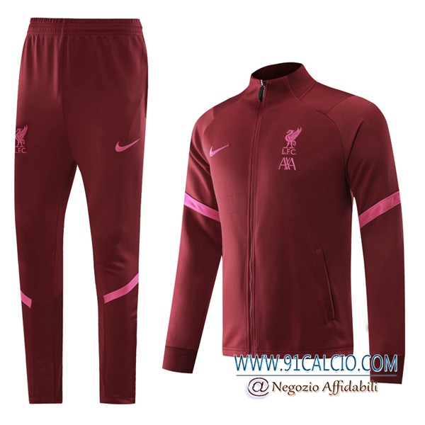 Tuta Allenamento FC Liverpool Rosso 2020 2021 Giacca + Pantaloni