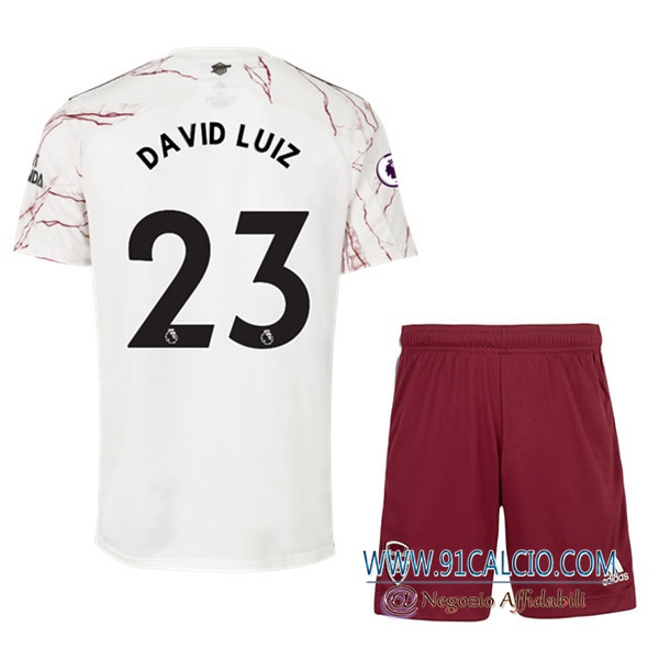 Maglia Calcio Arsenal (David Luiz 23) Bambino Seconda 2020 2021 ...