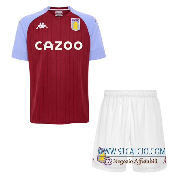 Maglie Calcio Aston Villa Bambino Prima 2020 2021