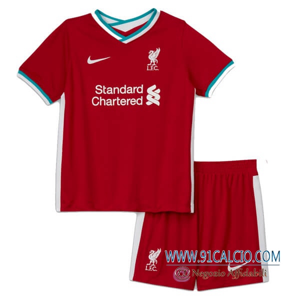 Nuove Maglia Calcio FC Liverpool Bambino Prima 2020 2021