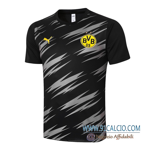 T Shirt Allenamento Dortmund BVB Nero 2020 2021 | 91calcio