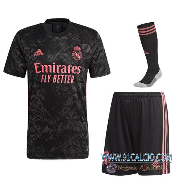 kit Maglia Calcio Real Madrid Terza (Pantaloncini Calzini) 2020 ...