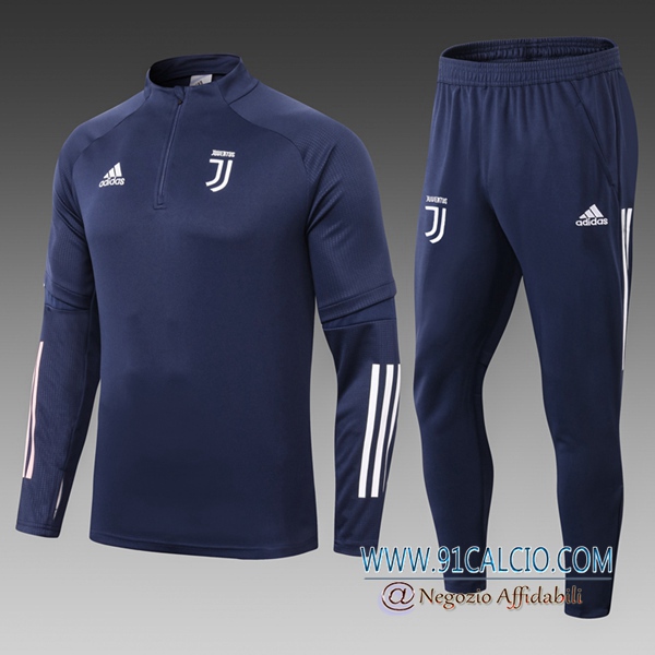 Tuta Allenamento Juventus Bambino Blu Royal 2020 2021 | Felpa + Pantaloni