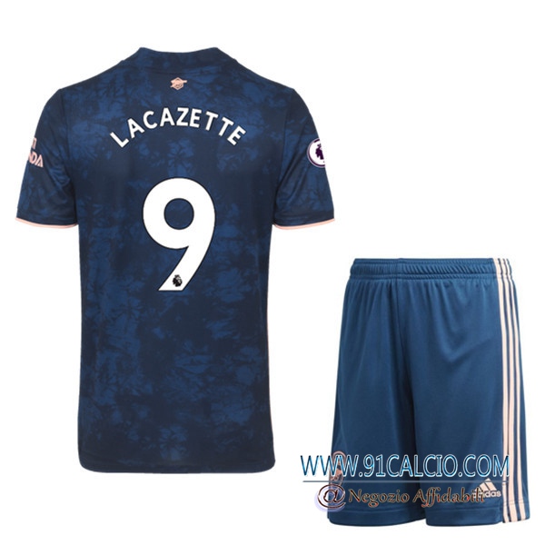 Maglie Calcio Arsenal (Lacazette 9) Bambino Terza 2020 2021