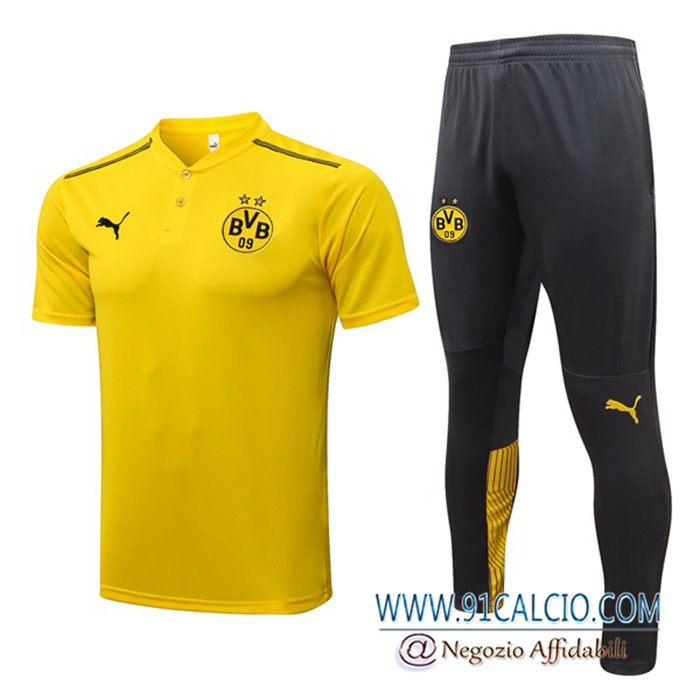 Kit Maglia Polo Dortmund BVB + Pantaloni Giallo/Nero 2021/2022