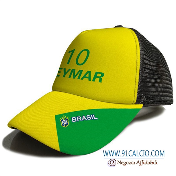 Cappello Da Calcio Neymar 10 Giallo/Verde 2023