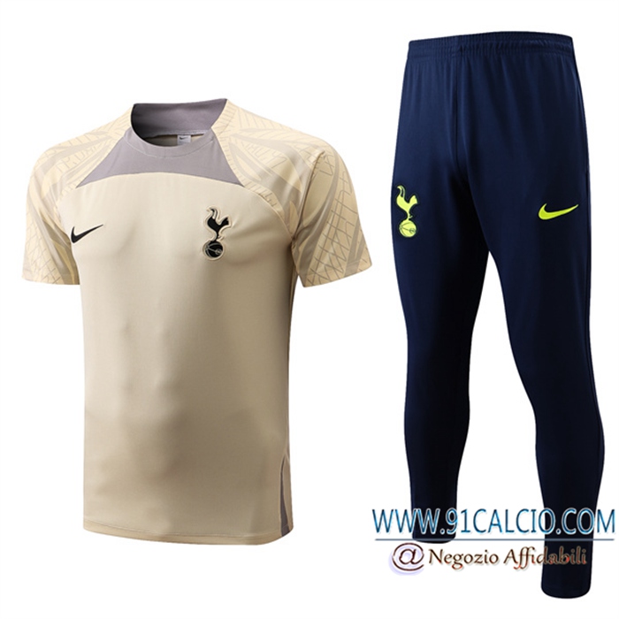 Kit Maglia Allenamento Tottenham Hotspur + Pantaloni Giallo 2022/2023
