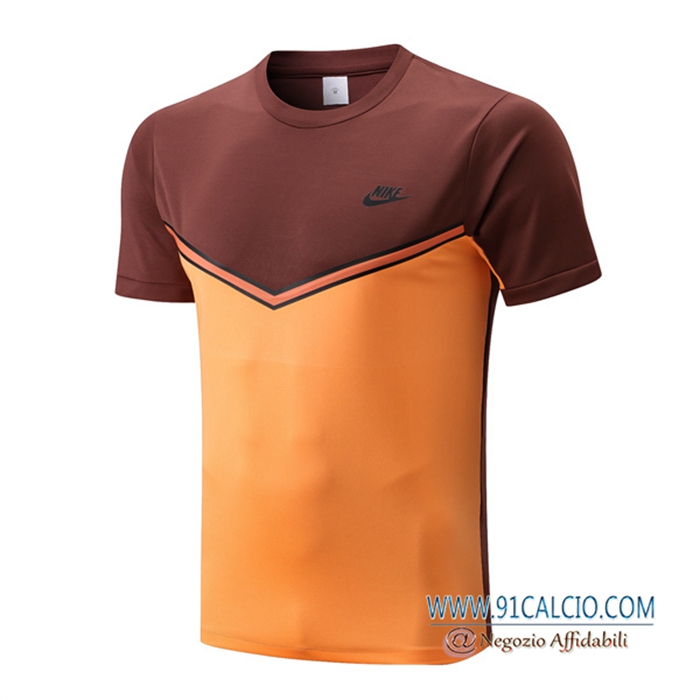 T Shirt Allenamento Nike Giallo/Marrone 2022/2023