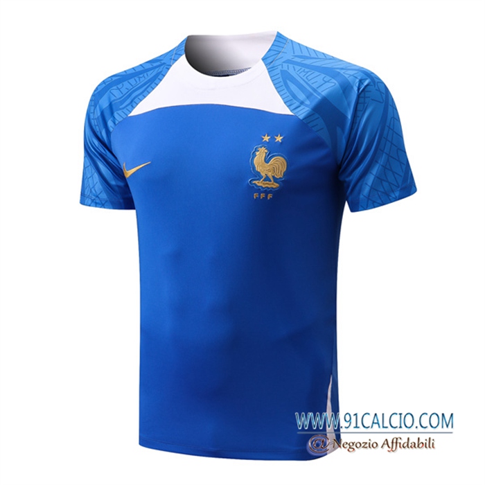 T Shirt Allenamento Francia Blu 2022/2023