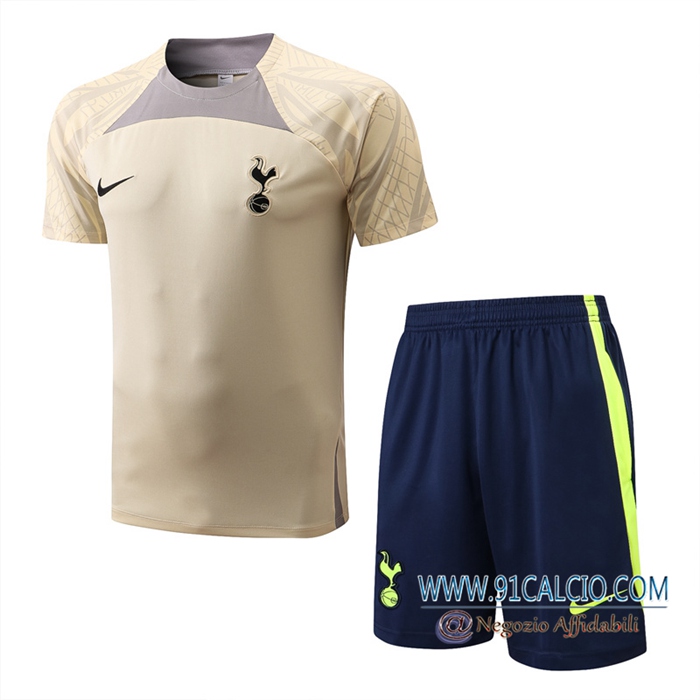 T Shirt Allenamento + Pantaloncini Tottenham Hotspur Giallo 2022/2023