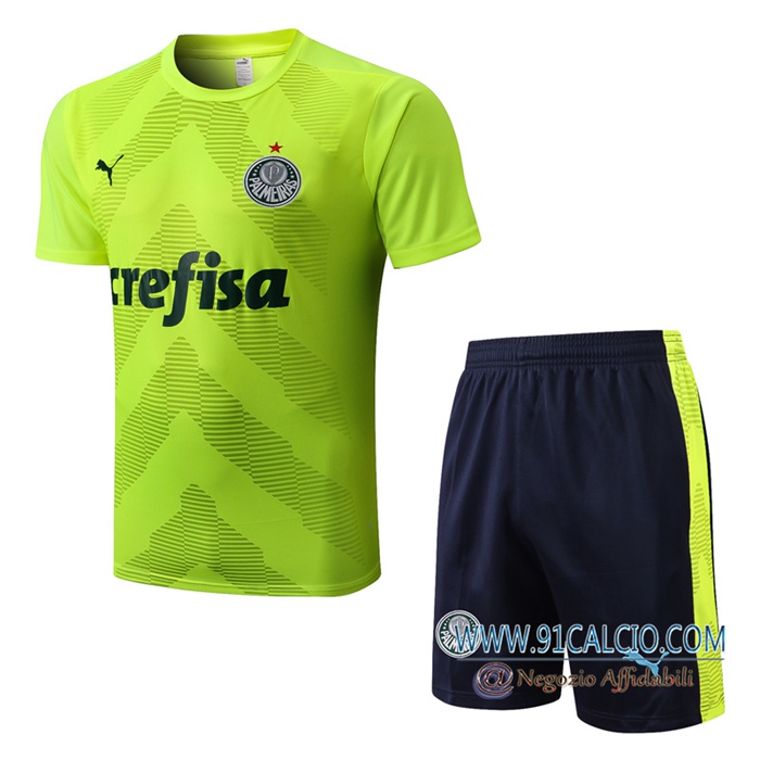 T Shirt Allenamento + Pantaloncini Palmeiras Verde 2022/2023