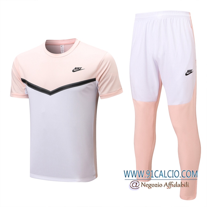 T Shirt Allenamento + Pantaloni Nike Rosa/Bianco 2022/2023