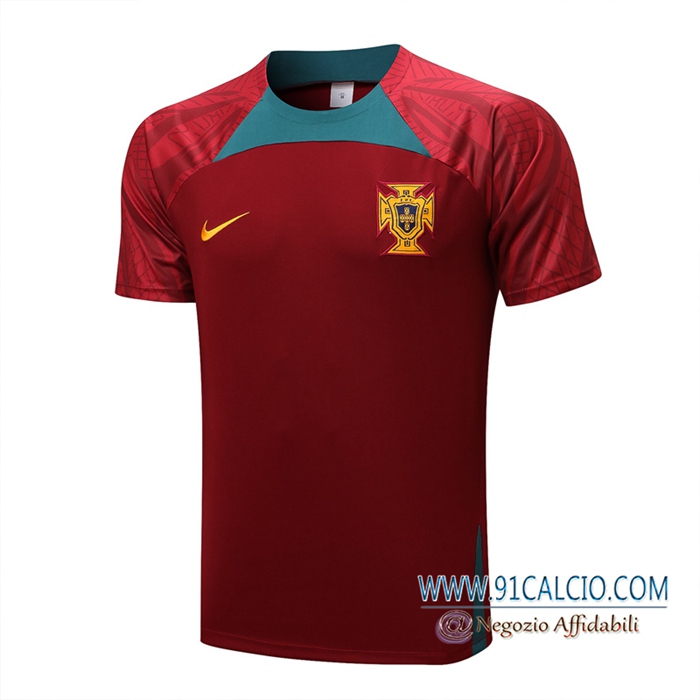 T Shirt Allenamento Portogallo Rosso 2022/2023