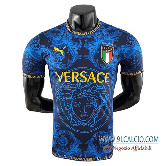 Maglie Calcio Italia Versace Blu Coppa Del Mondo 2022