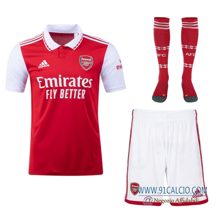 Kit Maglia Arsenal Prima (Pantaloncini + Calzini) 2022/2023